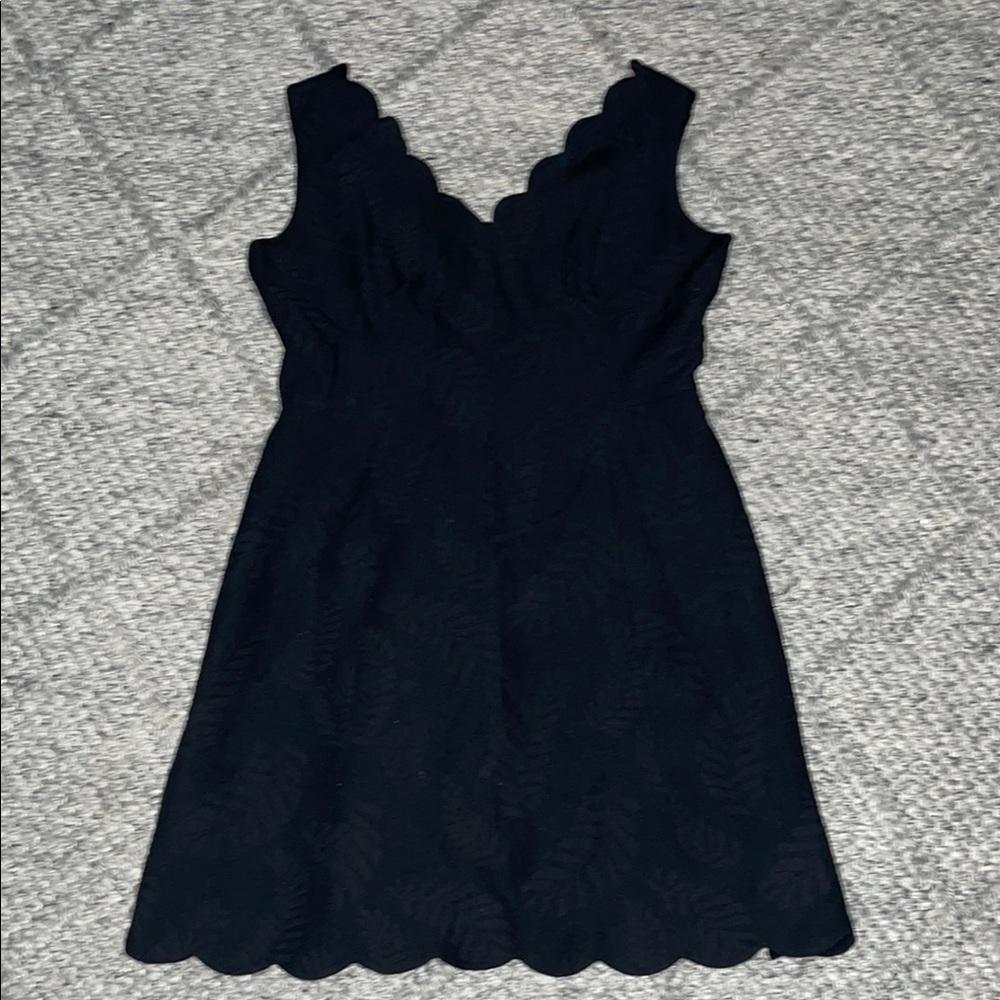Lilly Pulitzer Black Sheath Mini Dress V-Neck Sleeveless